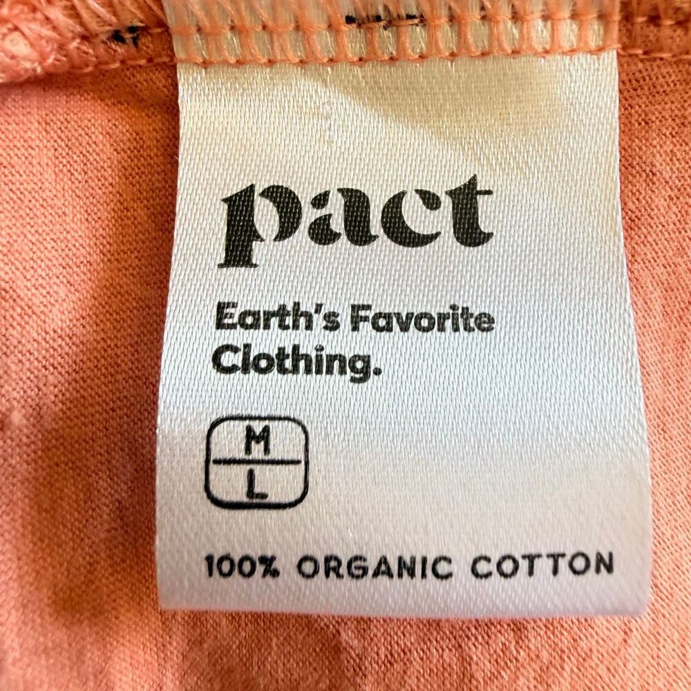 Pact Organic Cotton Rosie Staycation Short Robe pink tropical palm SZ M #2639 - Picture 11 of 14